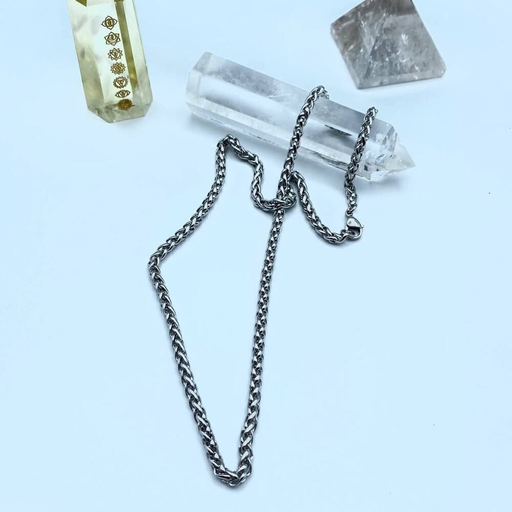 20 Inch Stainless Steel Wheat Chain With Lobster Claw Clasp, Unisex